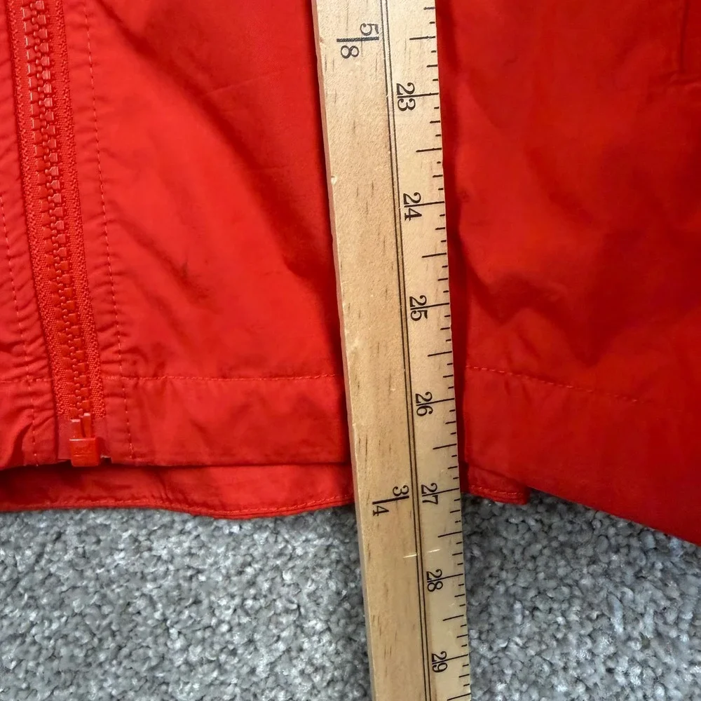 The North Face Boys XL 18/20 Red Orange Scribble Print Hooded Windbreaker Jacket